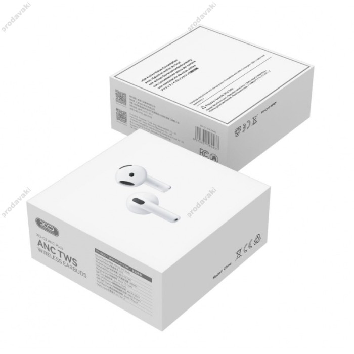 Бездротові Bluetooth навушники XO Q7 ANC Pods Gen 6 Fully Equipped Smart Bin BT 5.4 White